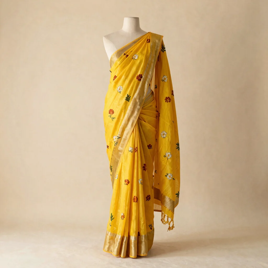 Dawn Marigold Saree