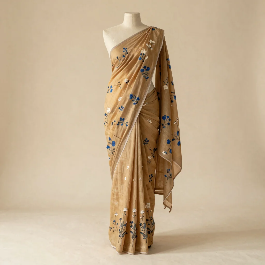 Wildflower Ochre Saree