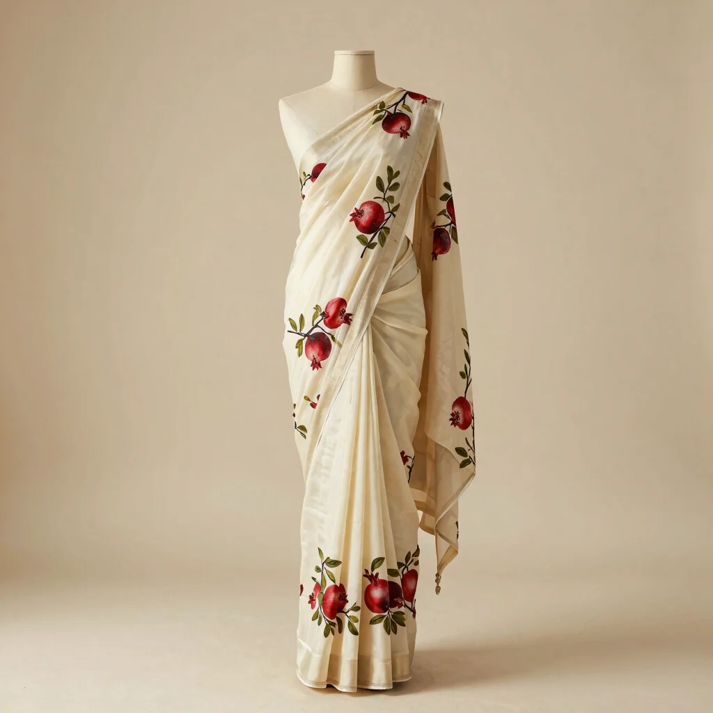 Pomegranate Garden Saree